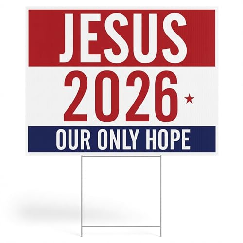 Anderson’s 17x12.5" Jesus 2026 Our Only Hope Yard Sign, Double‑Sided