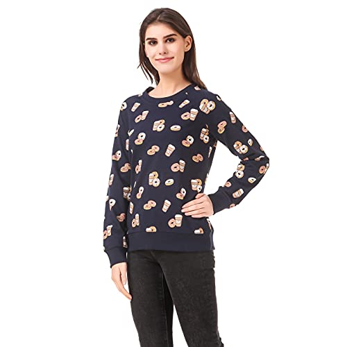 Image of Stories.Label Women Sweatshirt Full Sleeve | 100% Cotton Printed Winter Wear for Women | Casual Round Ribbed Neck Pullover Graphic Sweatshirt Tops | Regular & Plus Size (S-5XL)