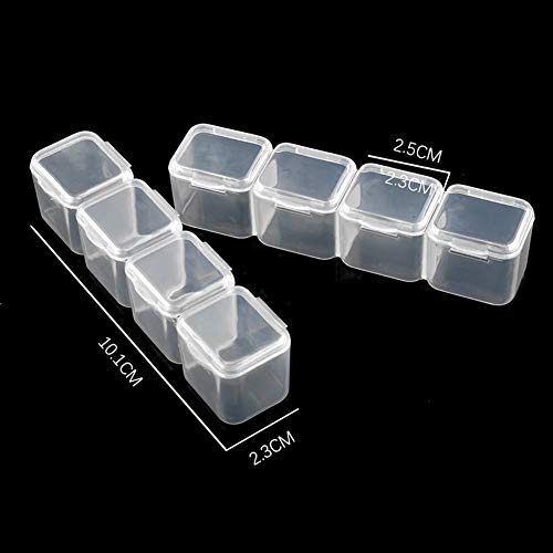 Image of 1 Pack 56 Grids Diamond-Paint-Art Box Plastic Jewelry Organizer Storage Container Diamond Embroidery Storage Boxes Nail Art Tools Storage Case for DIY Rhinestone Beads or Nail Art Small Findings