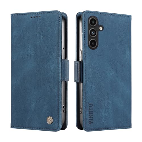 YBFJCE Samsung Galaxy A15 �P�[�X �J�[�h�z���_�[�t�� PU���U�[ �ϏՌ� �ϋv�� Samsung Galaxy A15�p �g�ѓd�b�J�o�[ �E�H���b�g�P�[�X �ی�t���b�v�t�H���I�J�o�[�A�u���[