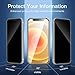 NEW'C 3 Stück, Sichtschutz für iPhone 12 Mini für Panzerglas (5,4 Zoll) für Panzerglas, Verbesserter 28-Grad-schutzwinkel, Ultra-Haltbare 9H Härte, Blasenfrei