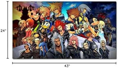 Kingdom Hearts 2 3 Art Silk Fabric Poster Print 24x43" Kairi Sora image 3