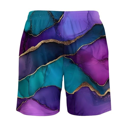 Pantalones cortos de playa de diseño abstracto con cordón elástico para hombre 6