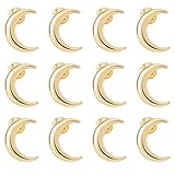 SUPERFINDINGS 12Pcs Moon Lapel Pin Celestial Moon Brooches Gold Alloy Brooch Pin Women Dress Suit Accessories for Blouse Dress Sweater Shawl Party Banquet Jewelry Decoration
