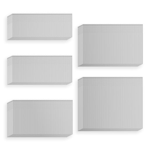 5000 Count 16 Gauge Finish Nails Total (1-1/4, 1-1/2, 1-3/4, 2, 2-1/2" 1000 Per Size) Galvanized Finish Processing Nails Suitable for Most Brand of 16 Gauge Pneumatic and Electric Brad Nailer