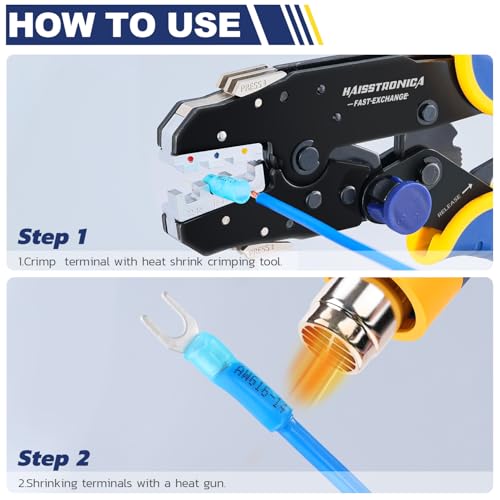 image for haisstronica 160PCS Heat Shrink Wire Connectors-Marine Grade Heat Shri