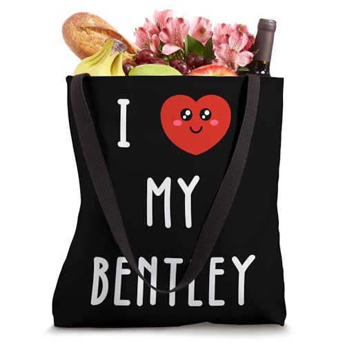 Bolso tipo tote con diseño divertido 'I Love My Bentley Name' miniatura 4