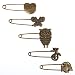 KLOUD City® 5 Pcs Bronze Vintage Hijab Pins /Brooch Pins/Safety Pins