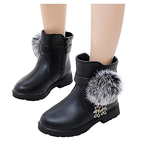 Girls Short Boots Walking Shoe Boys Girls Combat Ankle Fall Boots Suede Fuax Leather Short Boots for Toddler Kids4