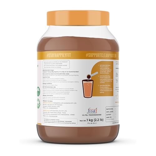 Image of NATURALTEIN Whey Protein Isolate - 30g Fast-Absorbing Protein per Serving | Belgian Chocolate Flavour | Stevia Sweetened | No Added Sugar | Ultra Low Fat | Lab-Tested | Gluten-Free | No Preservatives | 1 kg