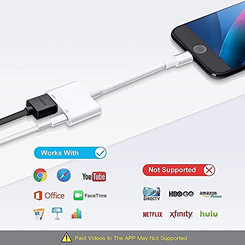 Adaptador HDMI lightning compatível com iPad/ iPad Pro/ iPhone/ iPod com Manual em Português