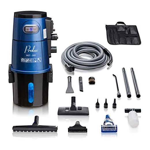 Prolux Professional Shop Blue Wall Mounted Garage Vac Wet Dry Pick Up
