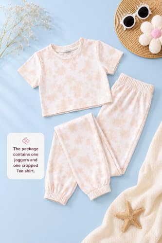Image of Tweeny Mini Girls Kids Joggers | Tie Dye Joggers set | Track pant set | Pyajama with Crop top Combo Summer wear for Girls