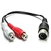 Kenable 5 Pin Din Male Plug to Twin RCA Phono Sockets Adapter Cable 1.2m (~4 feet)