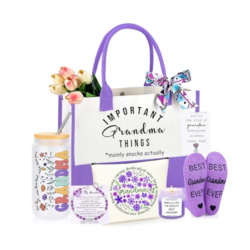 Grandma Gifts, Christmas Mothers Day Birthday Gifts for Grandma Basket