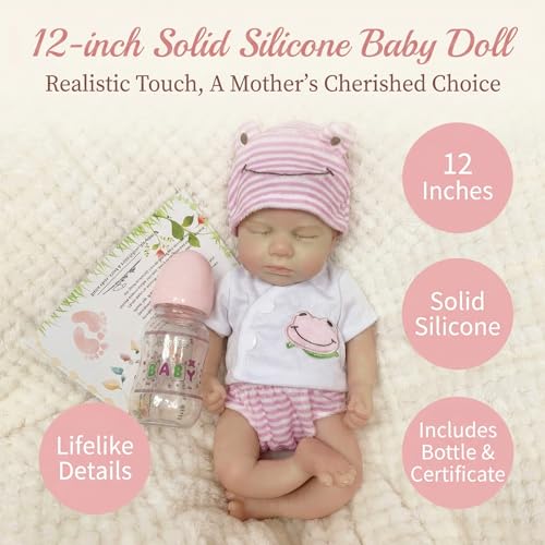 Muñeca Reborn de Silicona 33cm Cuerpo Completo Realista miniatura 5