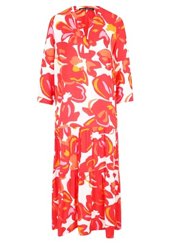 Betty Barclay Damen Stufenkleid mit 3/4 Arm Cream/Red,44