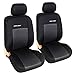 eSituro SCSC017236 Lot de 2 Housses pour Siège Avant Couverture de Siège pour Voiture Universelle Housse de Protection Auto Simple Gris
