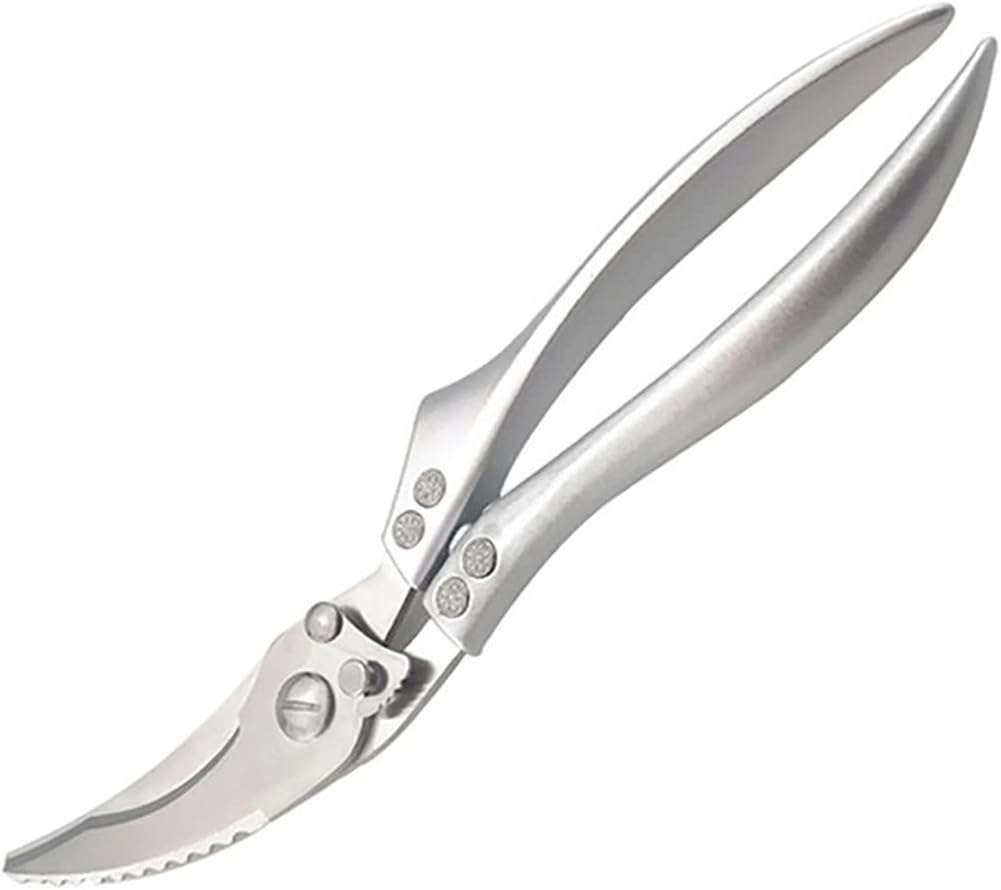 Kitchen Scissors Heavy Duty Stainless Steel Multifunctional Chicken Bone Shears Chef Cooking(B)