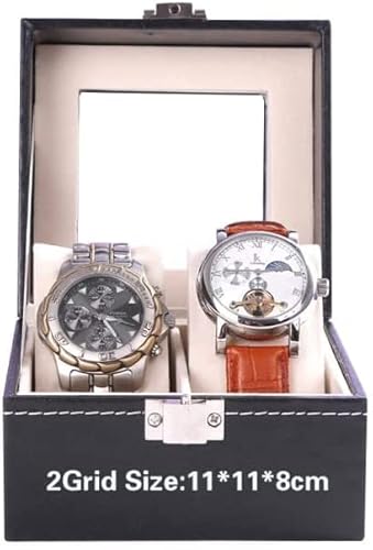 Hummnde Schmuckschatullen 1/2/3/6/12 Gitter Uhrenbox Pu-Leder Uhrenetui Halter Organizer Aufbewahrungsbox Cover