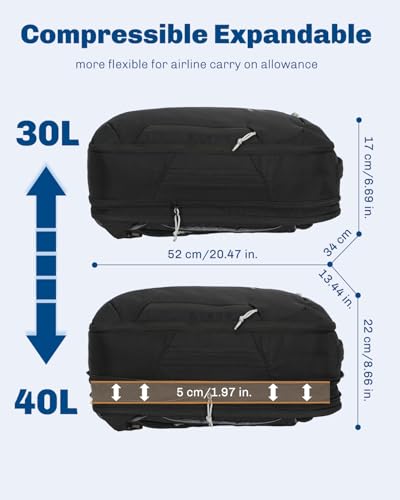 Image of Hynes Eagle Travel Backpack TSA Personal Item Bag Flight Approved Black