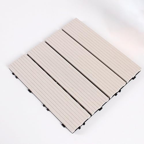 Decking - Azulejos entrelazados de 30 x 30 cm para patio al aire libre, diseño de bloqueo de clic, paquete de 10