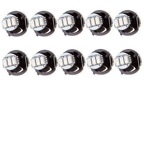 cciyu 10Pack T4.2/T4 Red 3014SMD 3LED Neo Wedge A/C Light Bulbs
