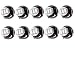 cciyu 10Pack T4.2/T4 Red 3014SMD 3LED Neo Wedge A/C Climate Control Light Bulbs