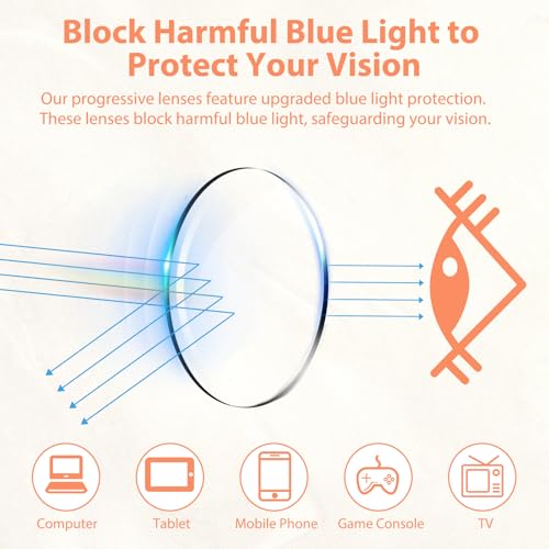 2 Stück Gleitsichtbrille Herren Gleitsichtbrille Damen Multifokale Brille Automatische Dioptrien Anpassung Lesebrille Gleitsicht Autofokus Brille Mit Selbsteinstellung Mit 2 Tücher Und Ein Brillenetui