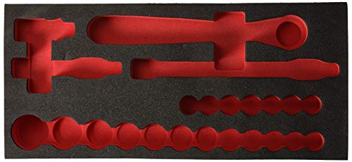 Facom PM. mods161 - 3 Tablett Schaumstoff, schwarz/rot Cover