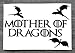 Aerialballs Sticker vinyle pour voiture Game of Thrones Mother of Dragons Noir