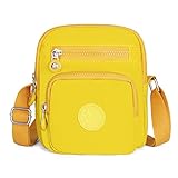 Crossbody Bags for Women Nylon Cell Phone Purse with Pockets Triple Zipper Mini Messenger Bags Cash Handbag Wallet Purse
