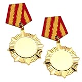 GAROZATION Medallas Deportivas de Aleación Dorada 2 Piezas para Competición Maratón Premio Metal Medalla Distintiva para Evento Deportivo