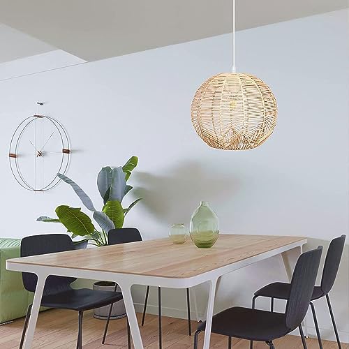 Plafonnier bambou réglable avec douille universelle E27 E26 - 4