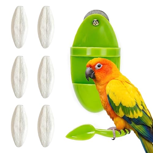 7 Pezzi Osso di Seppia Naturale per Pappagalli Uccelli Tartarughe,
