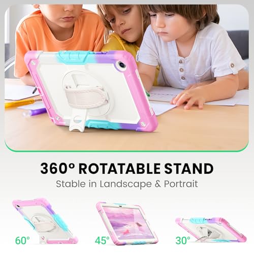 Image of SEYMAC Kids Case for Samsung Galaxy Tab A11+ /A9+ Plus 11 inch, Colorful Pink
