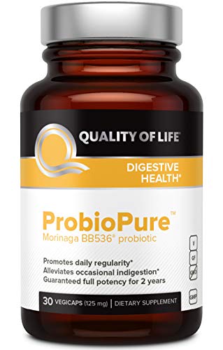 Quality of Life Probiopure - Powerful Probiotic Supplement – Supports Digestion, Regularity & Immune Health - Includes Probiotic Morinaga BB536 – 30 Vegetable Capsules Quality of Life Probiopure - Powerful Probiotic Supplement – Supports Digestion, Regularity & Immune Health - Includes Probiotic Morinaga BB536 – 30 Vegetable Capsules