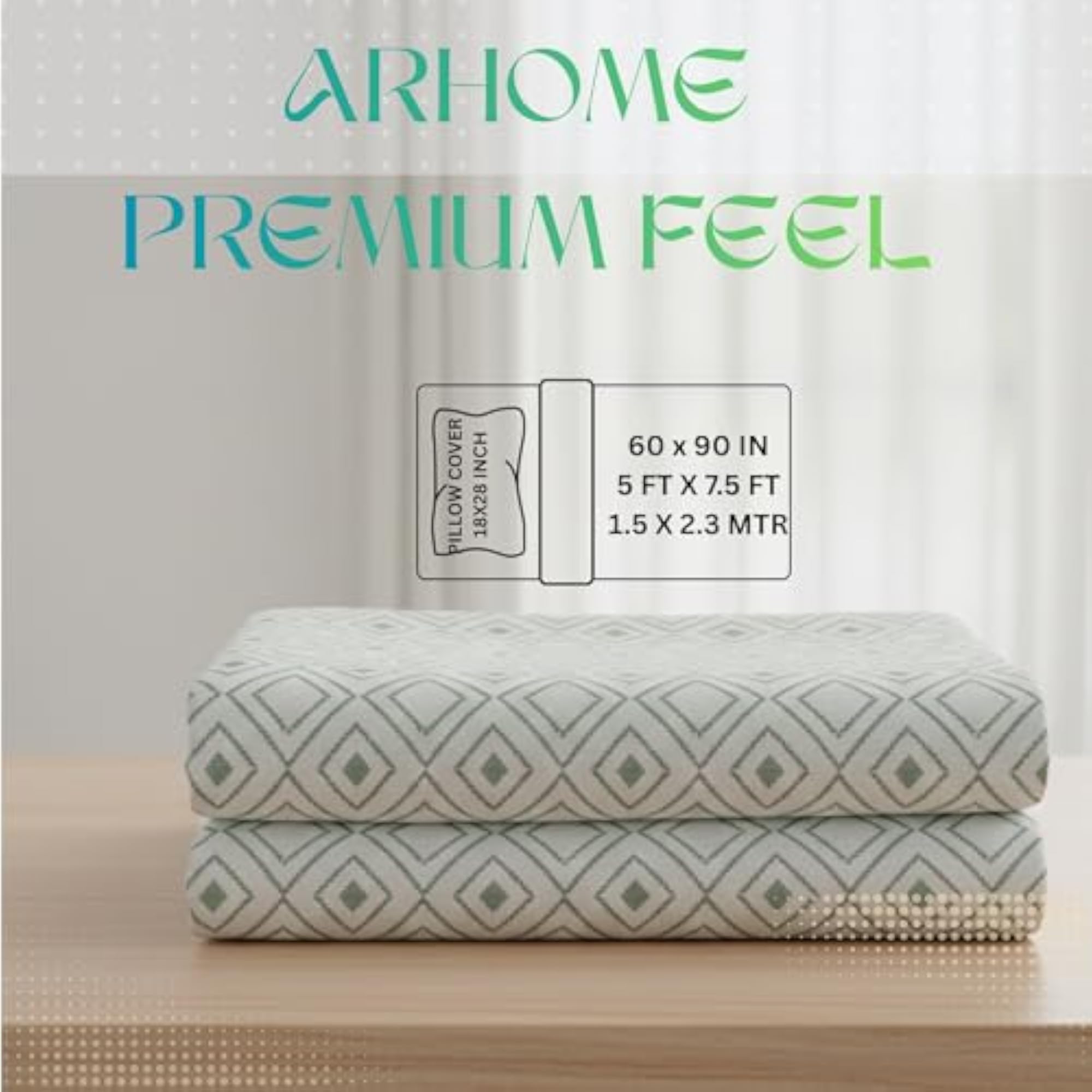 Premium Jaipuri Print Cotton Blend Bed Sheet, Hypoallergenic