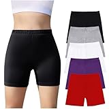 KODMNSW 5er Pack Shorts Mädchen Kurze Leggings Sommer Kurze Hose Kinder Radlerhose Baumwolle Laufshorts Sport Shorts Slim Yogahose Kurze Hosen 5-14 Jahre Mehrfarbig 14 Jahre