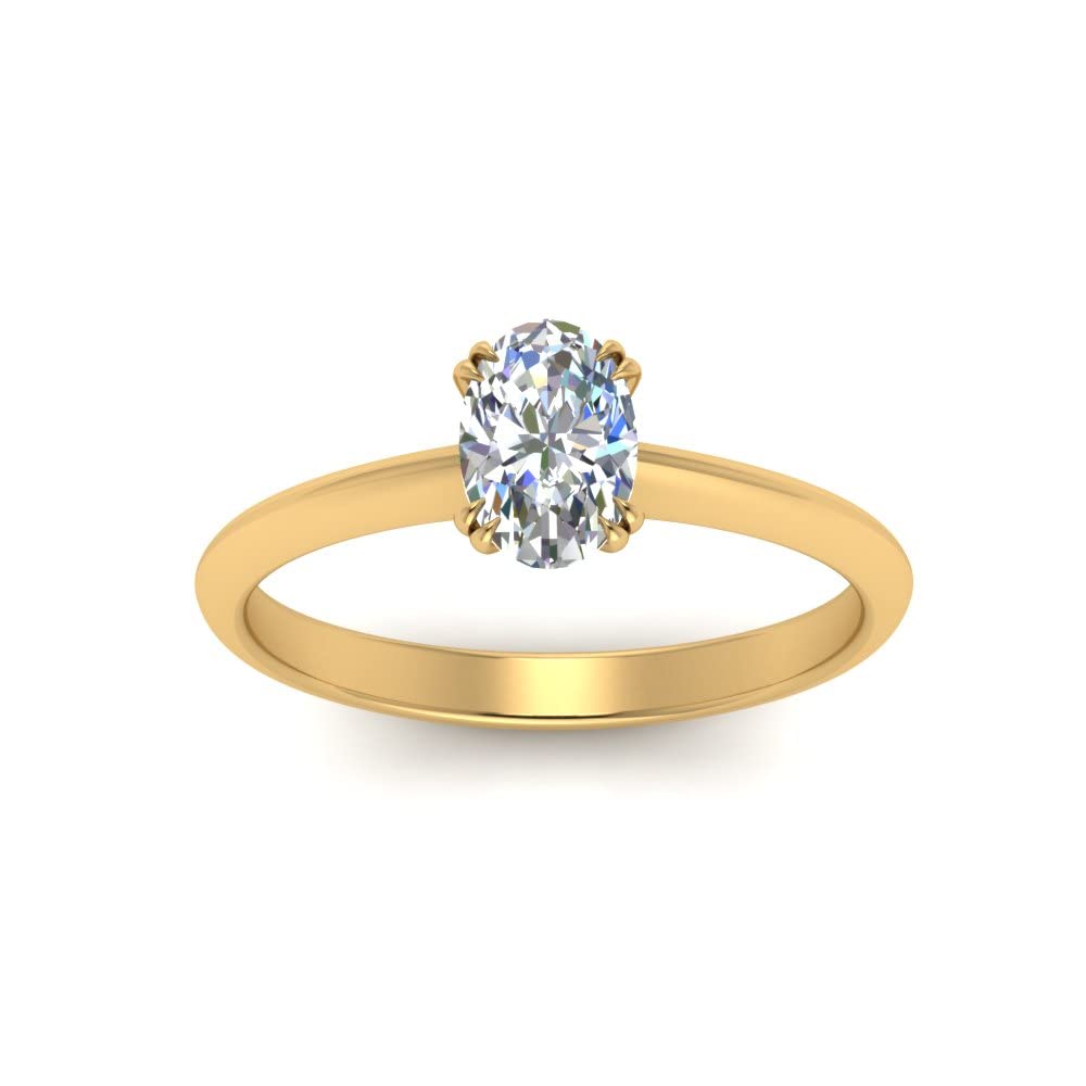 Bague Solitaire en Diamant conique ajustable de la taille 47 à 70 sans compromis - 6