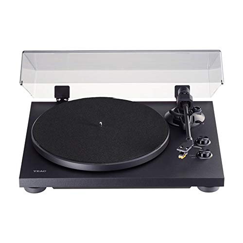 TEAC TN-280BT Analoger Plattenspieler mit Phono EQ und Bluetooth, 2 Gänge, Schwarz
