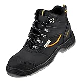 Urgent 126 Sicherheitsklasse S1 Arbeitsschuhe Sicherheitsschuhe Stiefel SCHWARZ Stahlkappe Herrenschuhe Hoch Schuhe (KG) (Numeric_46)