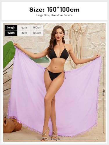 Image of QIANXIZHAN Women's Swimsuit Cover Up,Beach Sarong Wrap Bottom Coverup