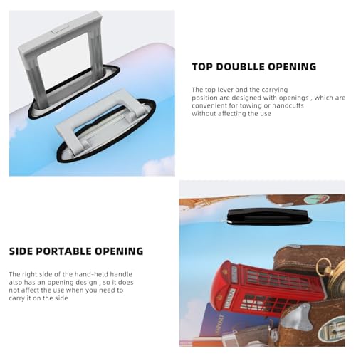 Trip to London Luggage Cover Washable Elasticated Luggage Covers for Suitcase TSA Approved Stylish Scratch Resistant Luggage Case Protector4