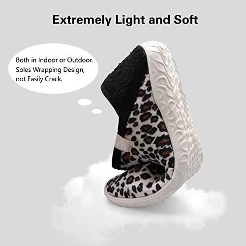 Image of Spesoul Fuzzy House Slippers for Women Men Indoor Closed Back Lightweight Cozy Faux Furry Lining Barefoot House Shoes Slipper Socks for Bedroom Home Office Yoga Outdoor Walking Shoes