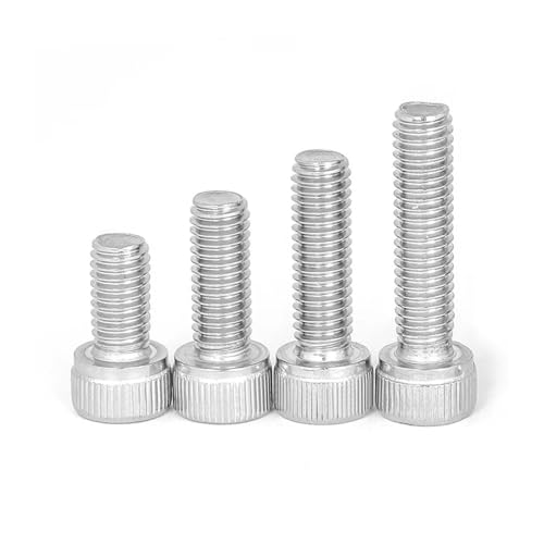 ZHUNTE Hexagon Socket Cheese Head Screws 304 Stainless Steel, 100pcs Screws Bolts(M3 x20mm)