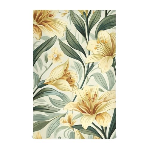 Tplaotee Lilienblüten Vintage Reinigungstücher 6er-Set