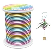VynyQoo 2mm Basteldraht, 12m Modellierdraht, Aludraht Draht Bunt, Weicher Aluminiumdraht, Schmuckherstellung Bindedraht pour Basteln DIY