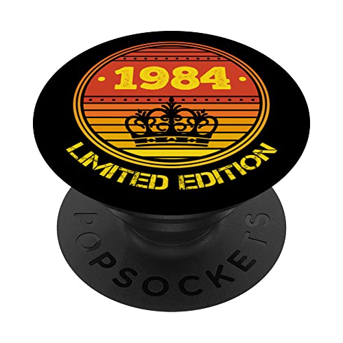 Vintage 1984 Pop Socket para teléfono retro divertido cumpleaños 1984 PopSockets PopGrip Intercambiable