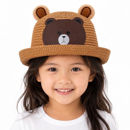 Image of VRITRAZ Baby Boy's and Girl's Kids Children Cute Printed Cartoon Gift Summer Fancy Dress Straw Fasion Hat Cap 1